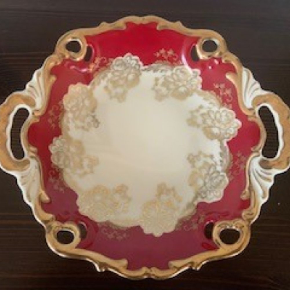 Vintage Alka Baviarian Rubin Porcelain Dish